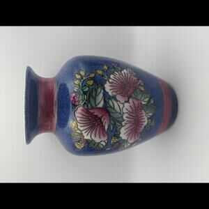 Charming Blue Floral Decorative Vase